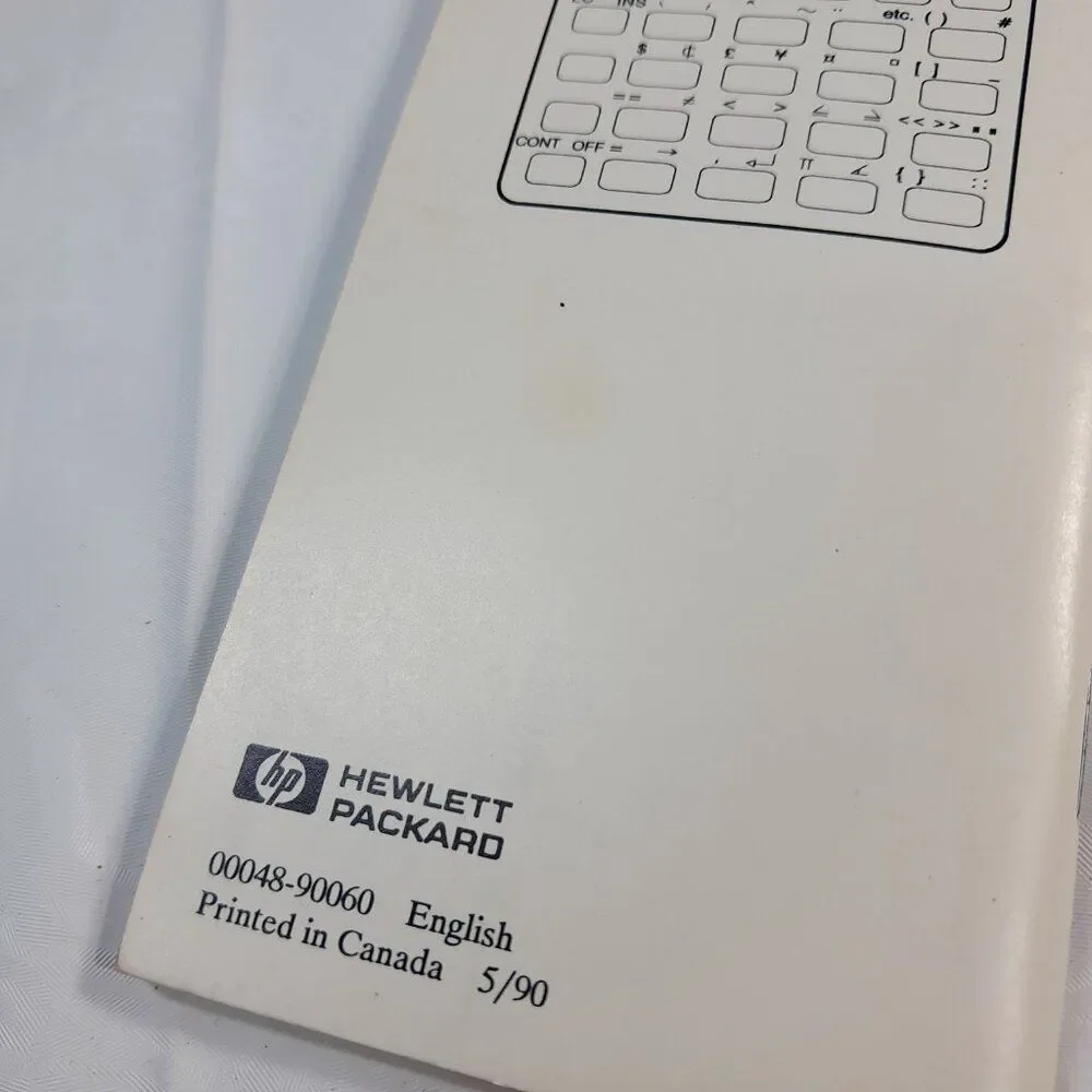 Hewlett‎ Packard HP 48SX Calculator Quick reference Guide Manual instructions